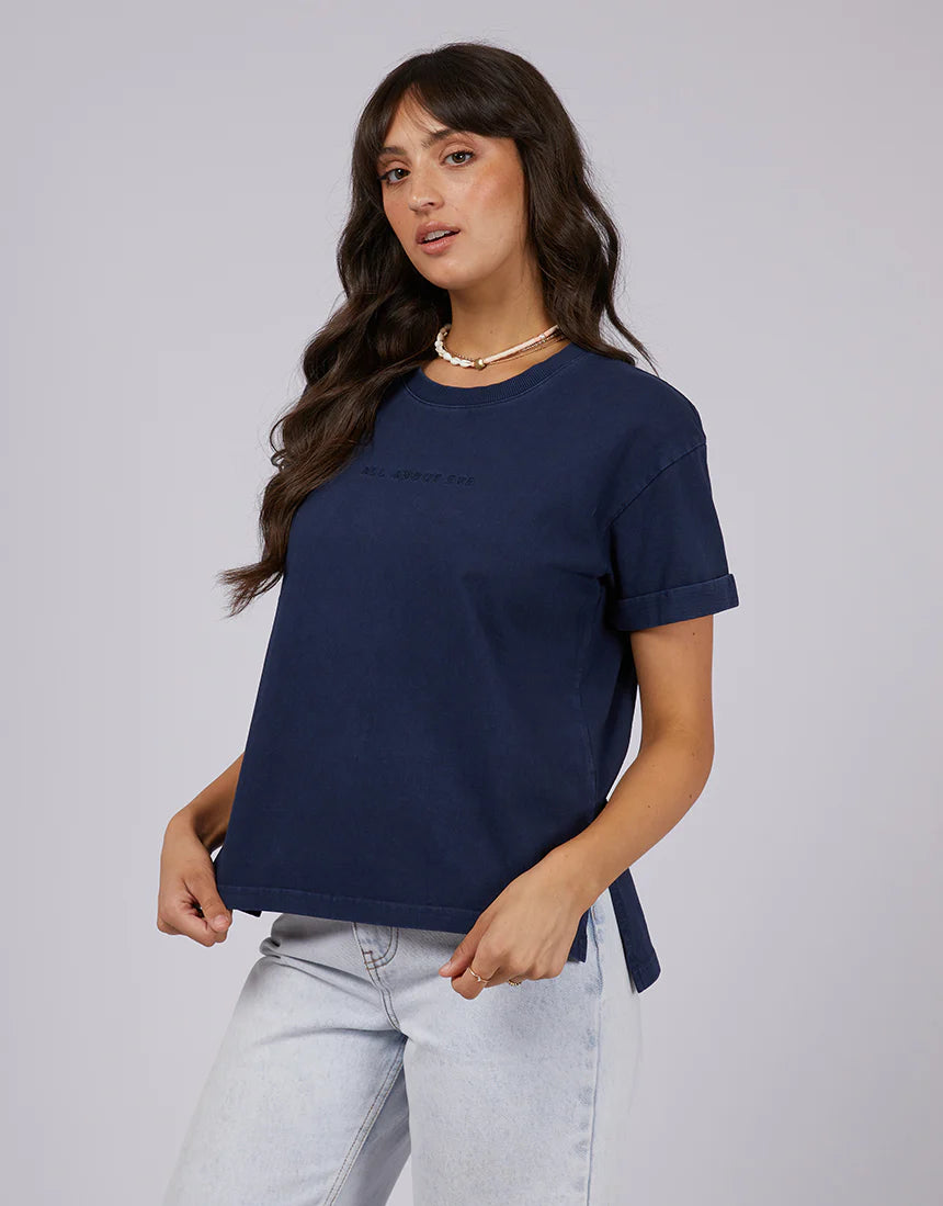 AAE WASHED TEE NAVY