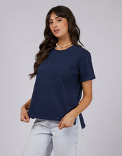 AAE WASHED TEE NAVY