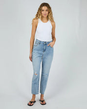MONCIA MOM JEAN - DESTROYED BLUE