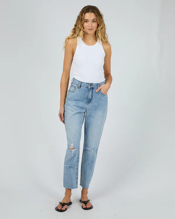 MONCIA MOM JEAN - DESTROYED BLUE