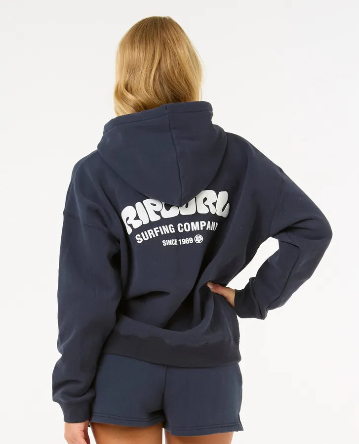 RIP CURL SURF PUFF HERITAGE HOOD - NAVY