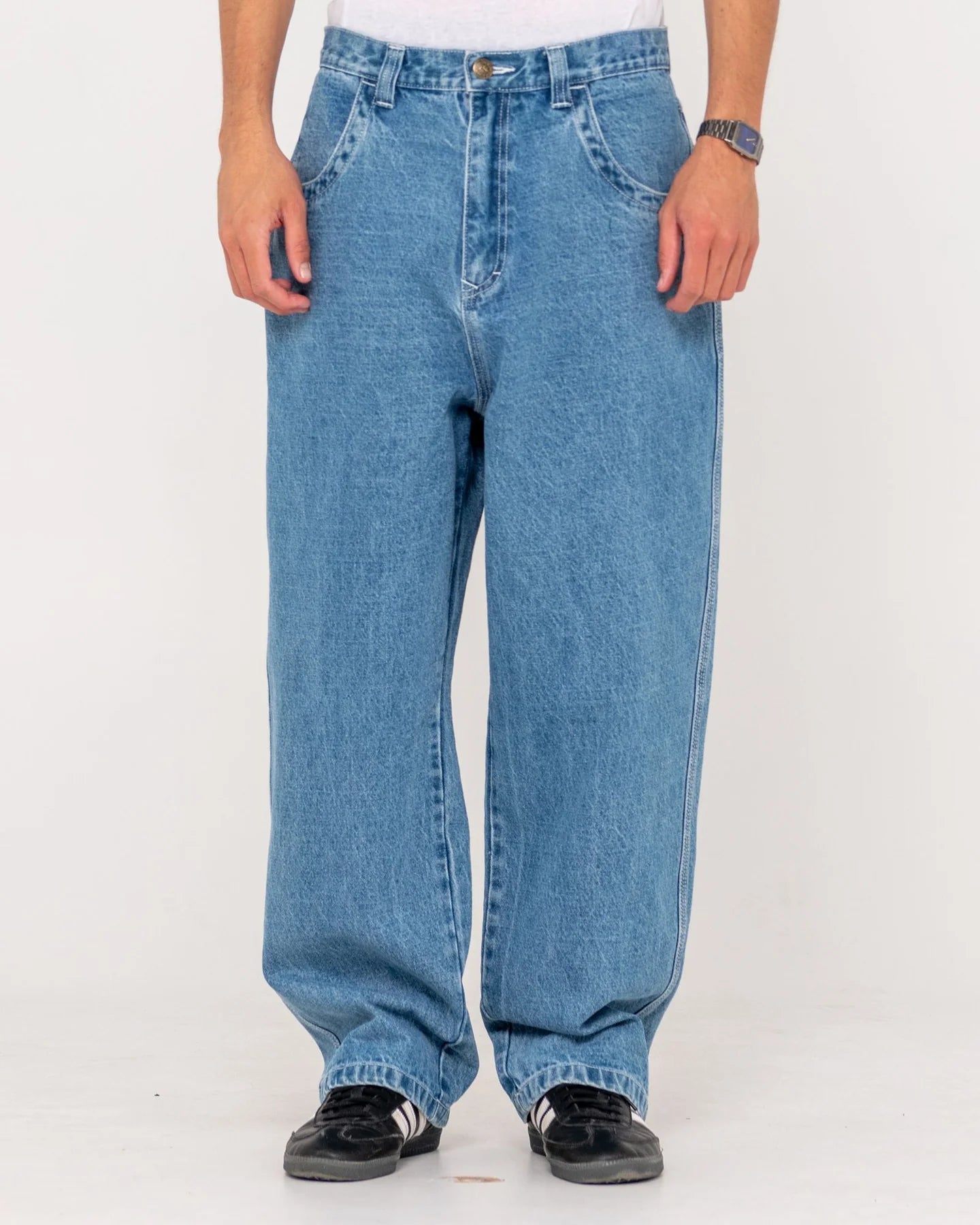 RUSTY FLIP DADDY TAPELESS JEAN - MIDDY BLUE