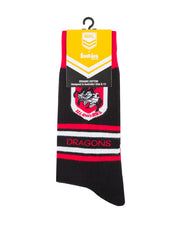 NRL ST. GEORGE ILLAWARRA DRAGONS STRIPE ORGANIC COTTON SOCK