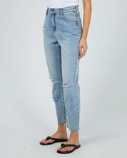 MONCIA MOM JEAN - DESTROYED BLUE