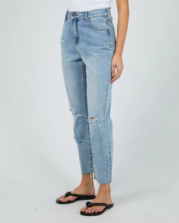 MONCIA MOM JEAN - DESTROYED BLUE