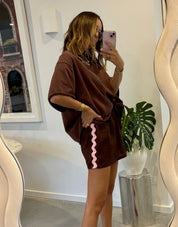 LUNA LANE THE KIMI SKIRT CHOCOLATE