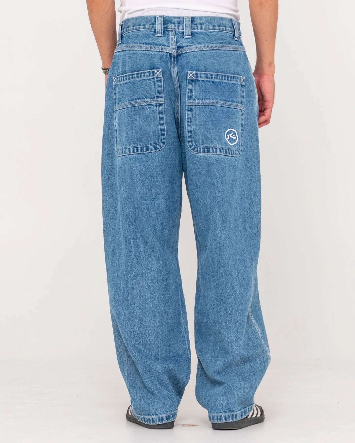 RUSTY FLIP DADDY TAPELESS JEAN - MIDDY BLUE