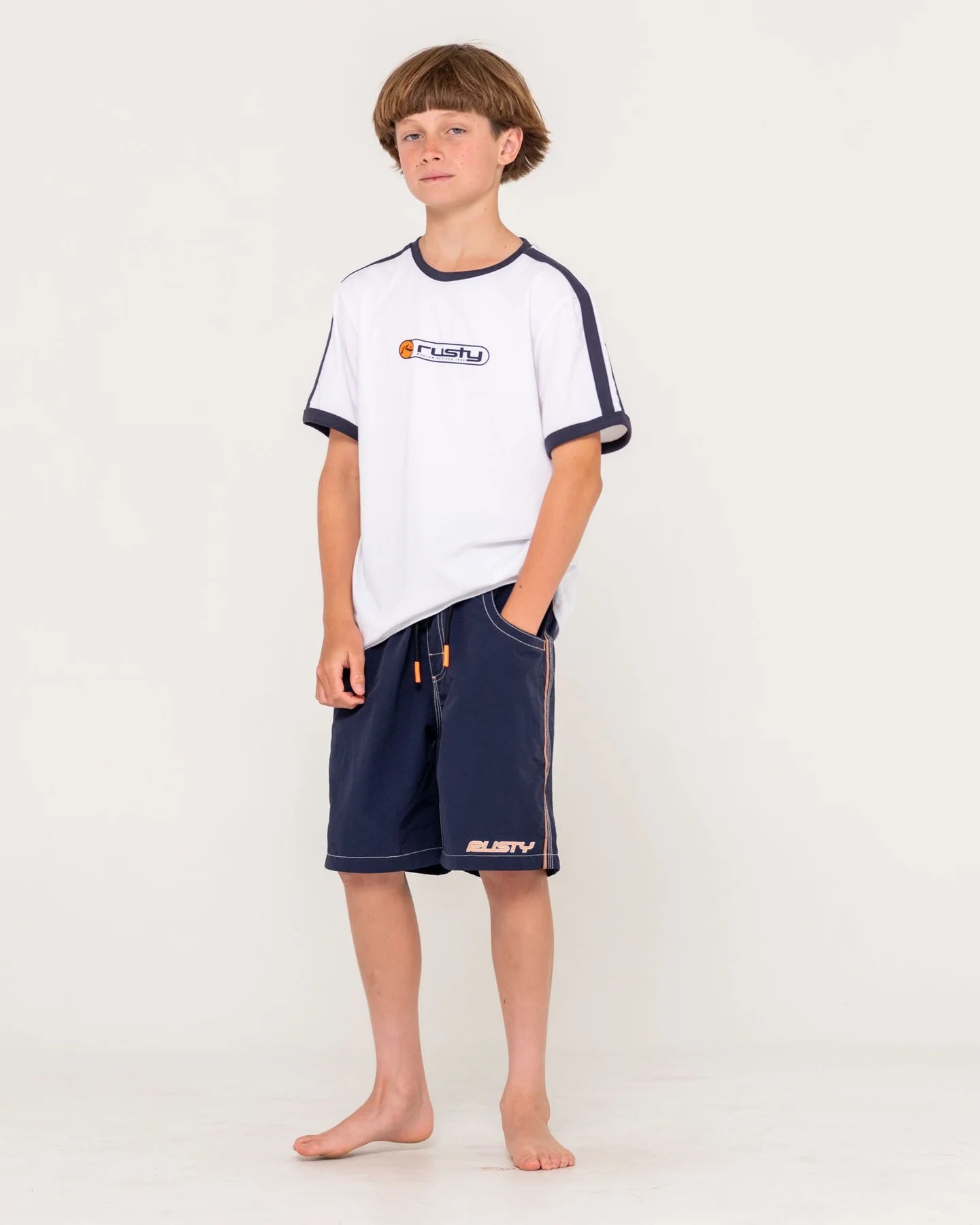 RUSTY POPPA RINGER TEE - BOYS