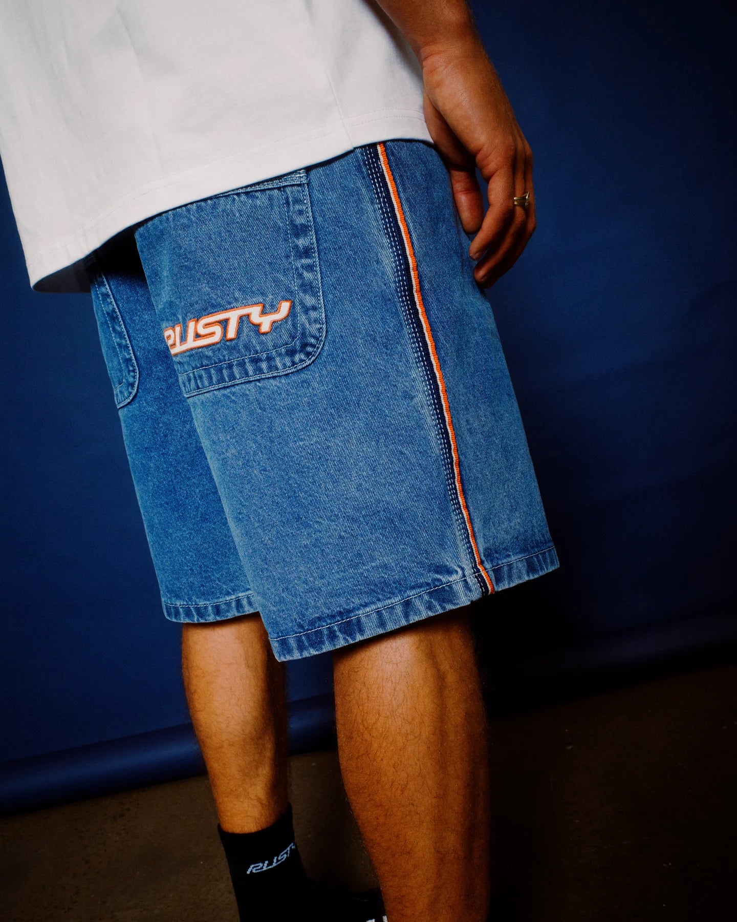 RUSTY FLIP DADDY 2.0 JORT - MIDDY BLUE