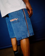 RUSTY FLIP DADDY 2.0 JORT - MIDDY BLUE