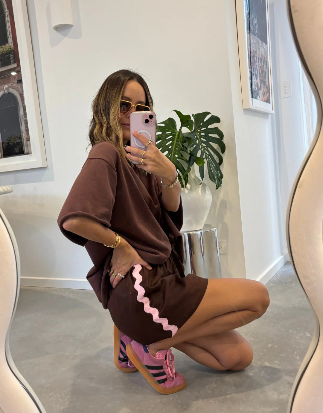 LUNA LANE THE KIMI SKIRT CHOCOLATE