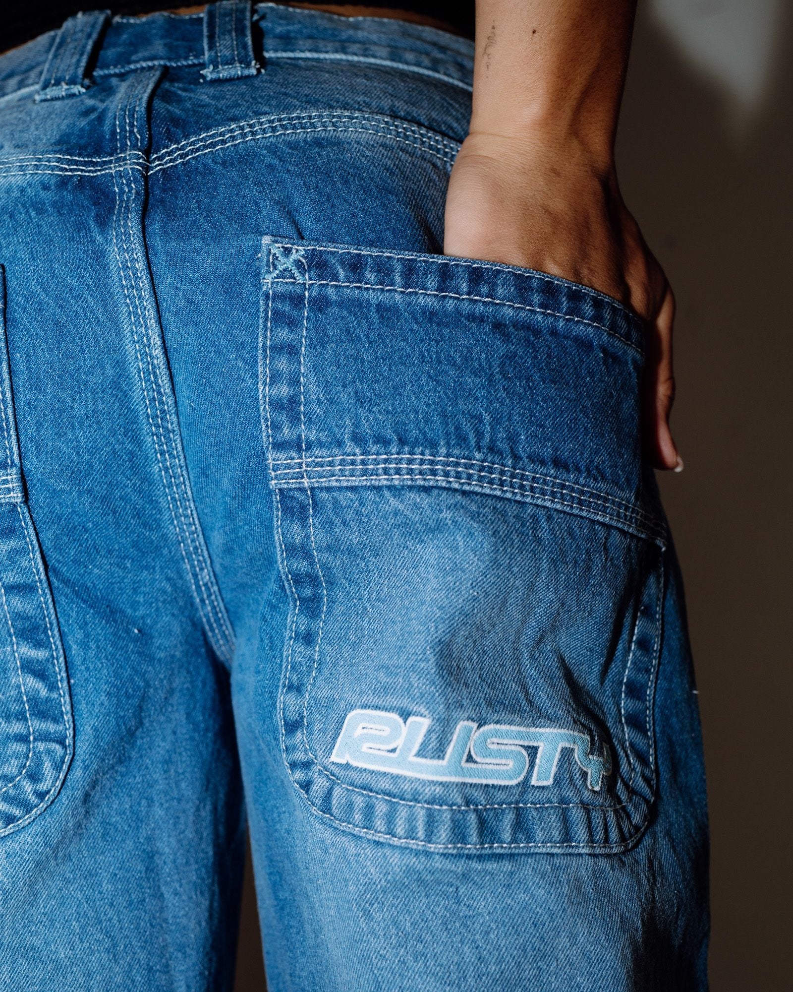 RUSTY FLIP MOMMY LOW RISE DENIM JEAN