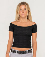 RUSTY CIAO BELLA OFF SHOULDER TOP