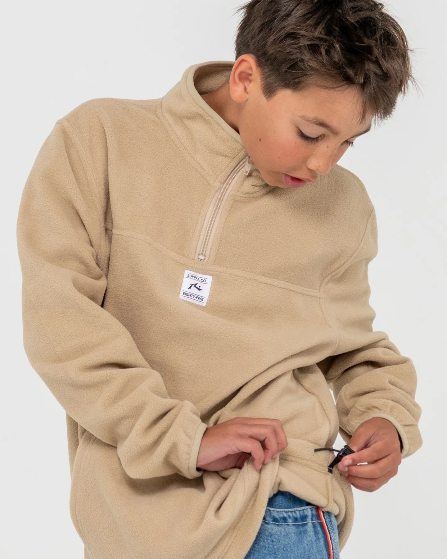 RUSTY CORE DIVISION FLEECE QUARTER ZIP BOYS