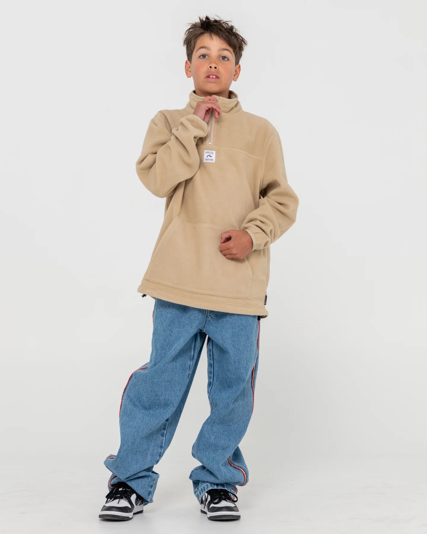 RUSTY CORE DIVISION FLEECE QUARTER ZIP BOYS