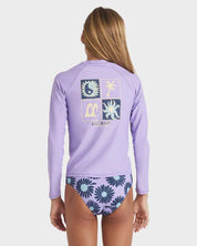 BILLABONG HEAT WAVE LS SUNSHIRT- LIGHT PURPLE