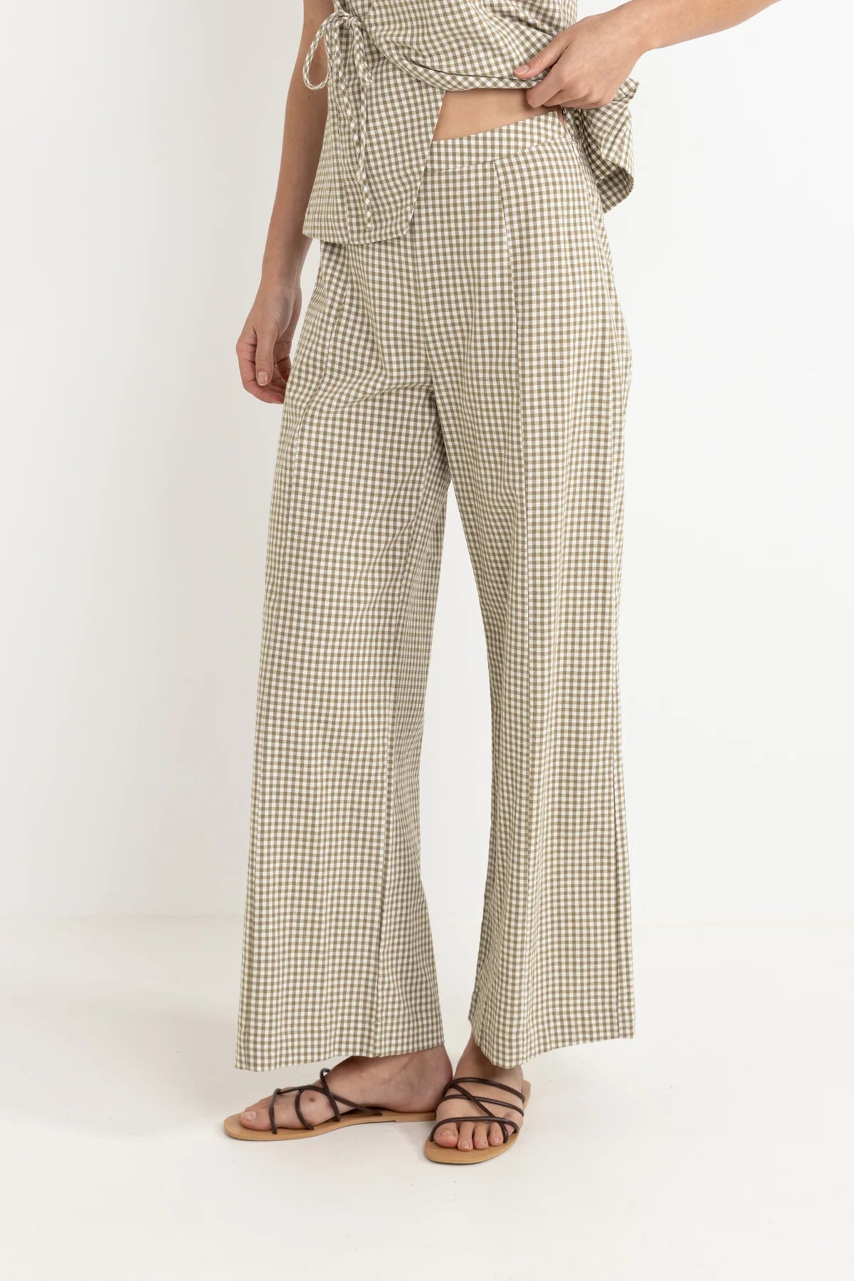 RHYTHM LOLA CHECK WIDE LEG PANT