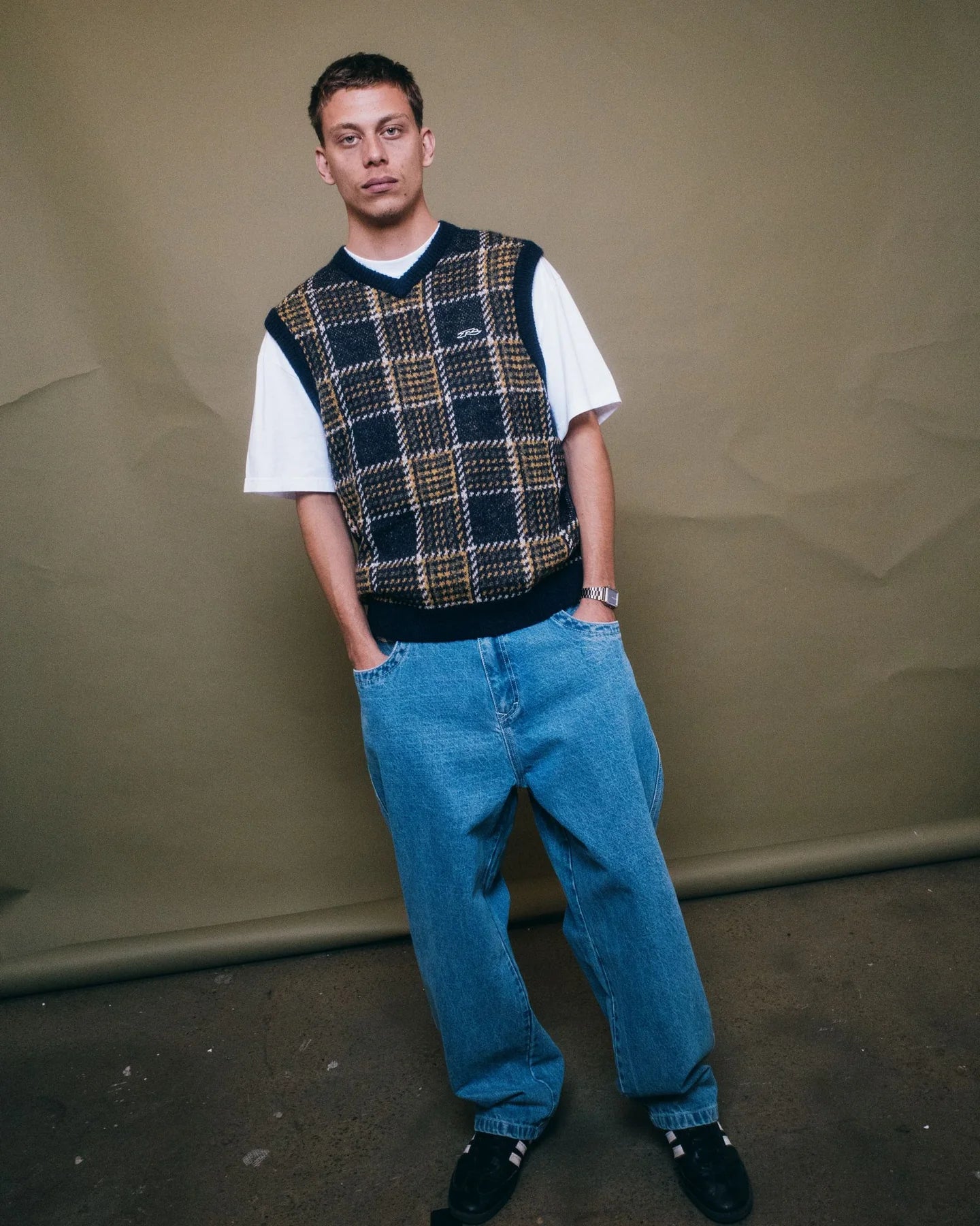 RUSTY FLIP DADDY TAPELESS JEAN - MIDDY BLUE