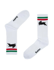 NRL SOUTH SYDNEY RABBITOHS RETRO SNEAKER SOCK 2 PACK