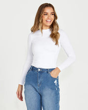 SASS NISHA MOCK NECK TOP