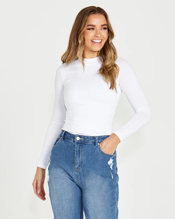 SASS NISHA MOCK NECK TOP