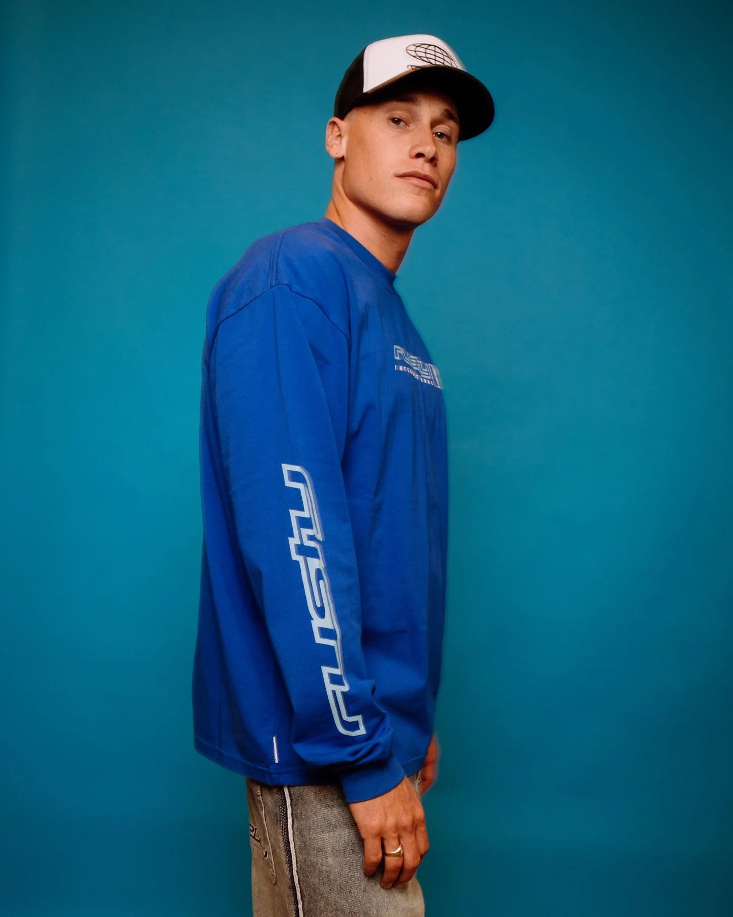 RUSTY JETSETTER LONG SLEEVE TEE - ROYAL BLUE