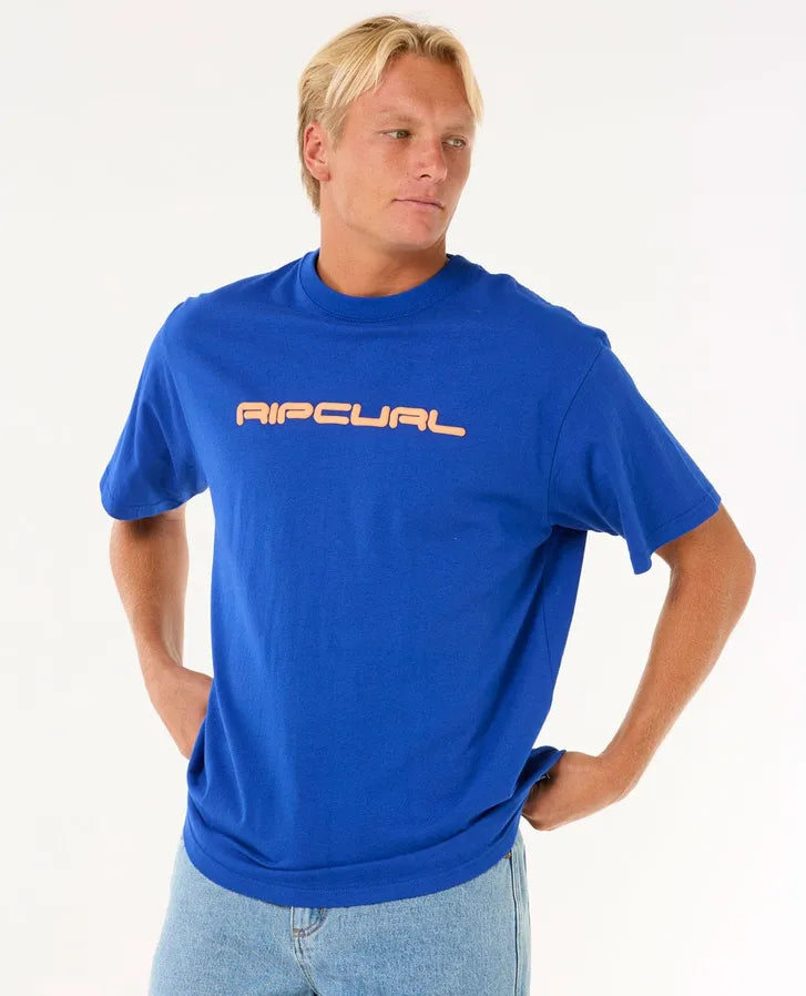 RIP CURL DOSED UP TEE ELECTRIC BLUE