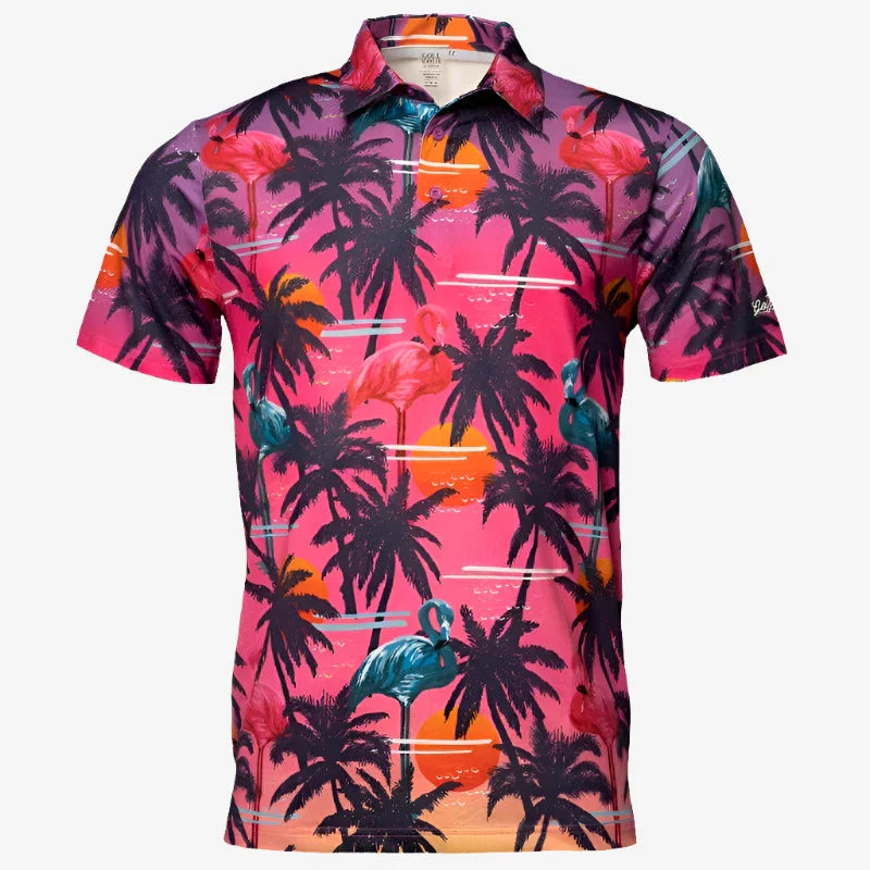 MIAMI VICE SUMMER NIGHTS COOL TECH GOLF POLO