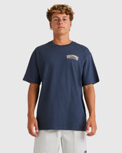 BILLABONG 73 ARCH TEE - DUSTY NAVY