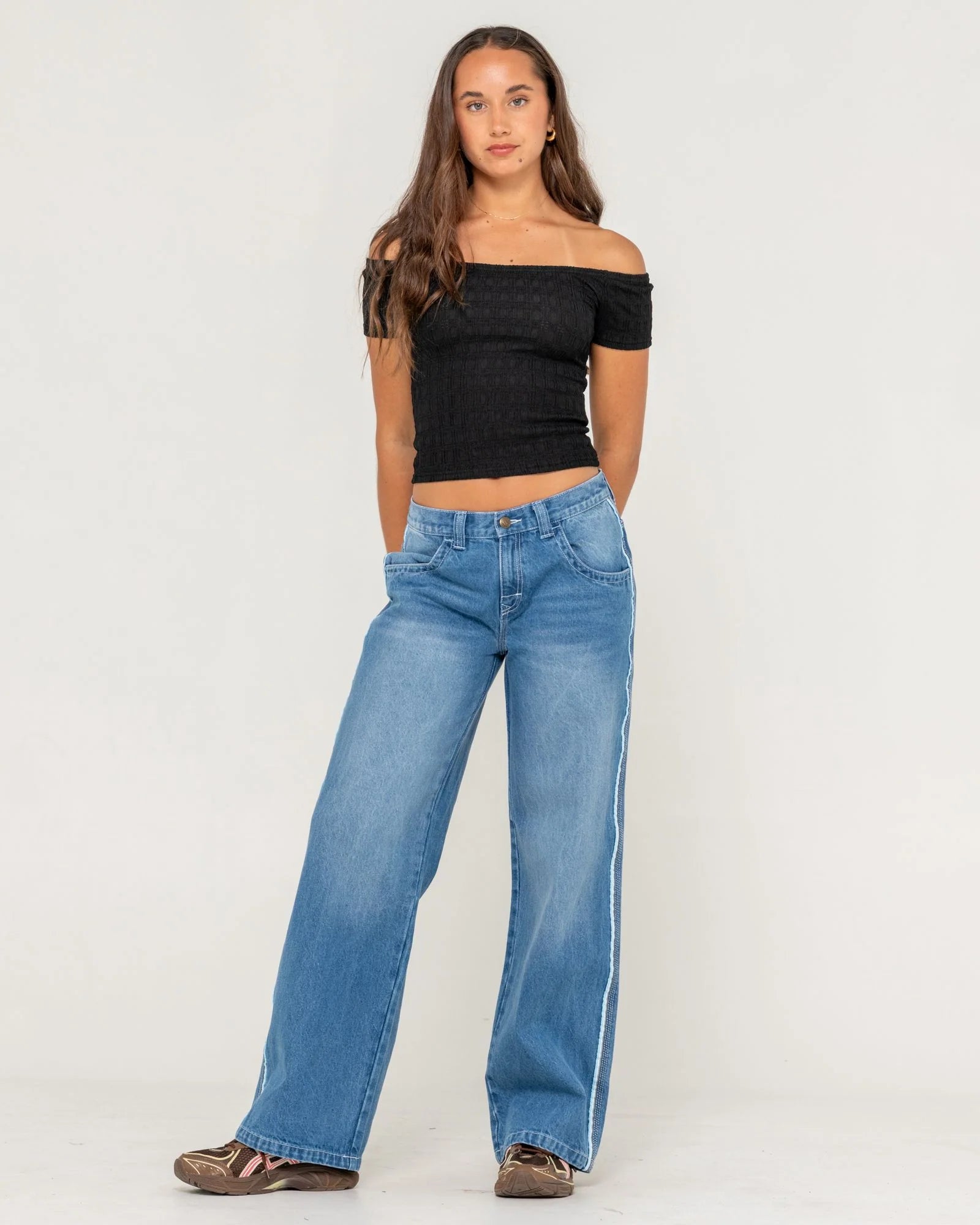 RUSTY FLIP MOMMY LOW RISE DENIM JEAN