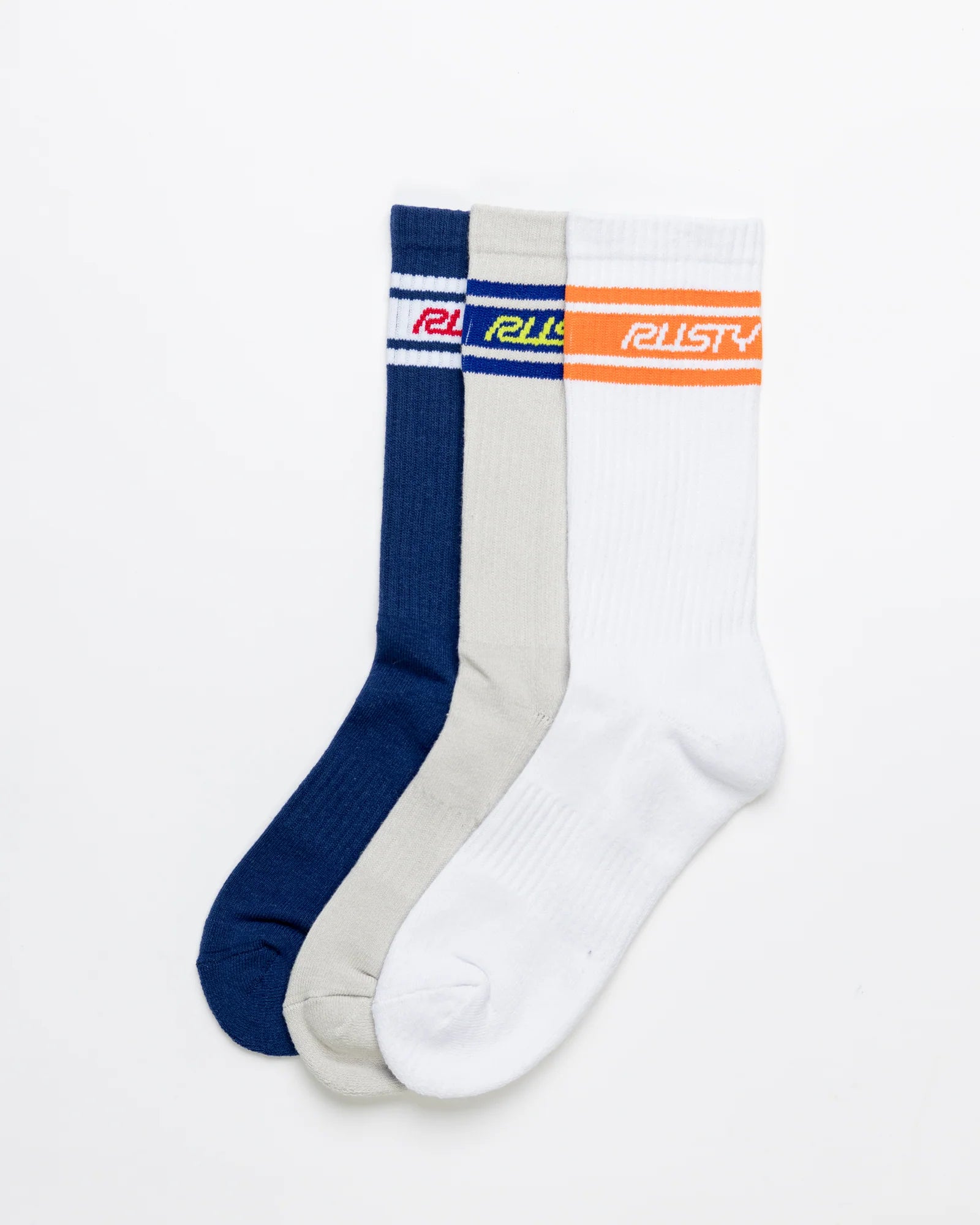 RUSTY PIT CREW MID CALF 4-SOCK PACK MULTI