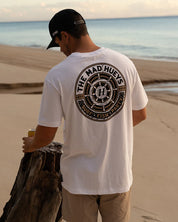 HUEYS SHIP WHEEL TEE - WHITE