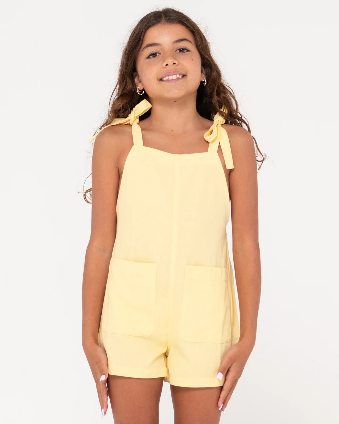 RUSTY SWEET WATER PLAYSUIT GIRLS PALE BANANA