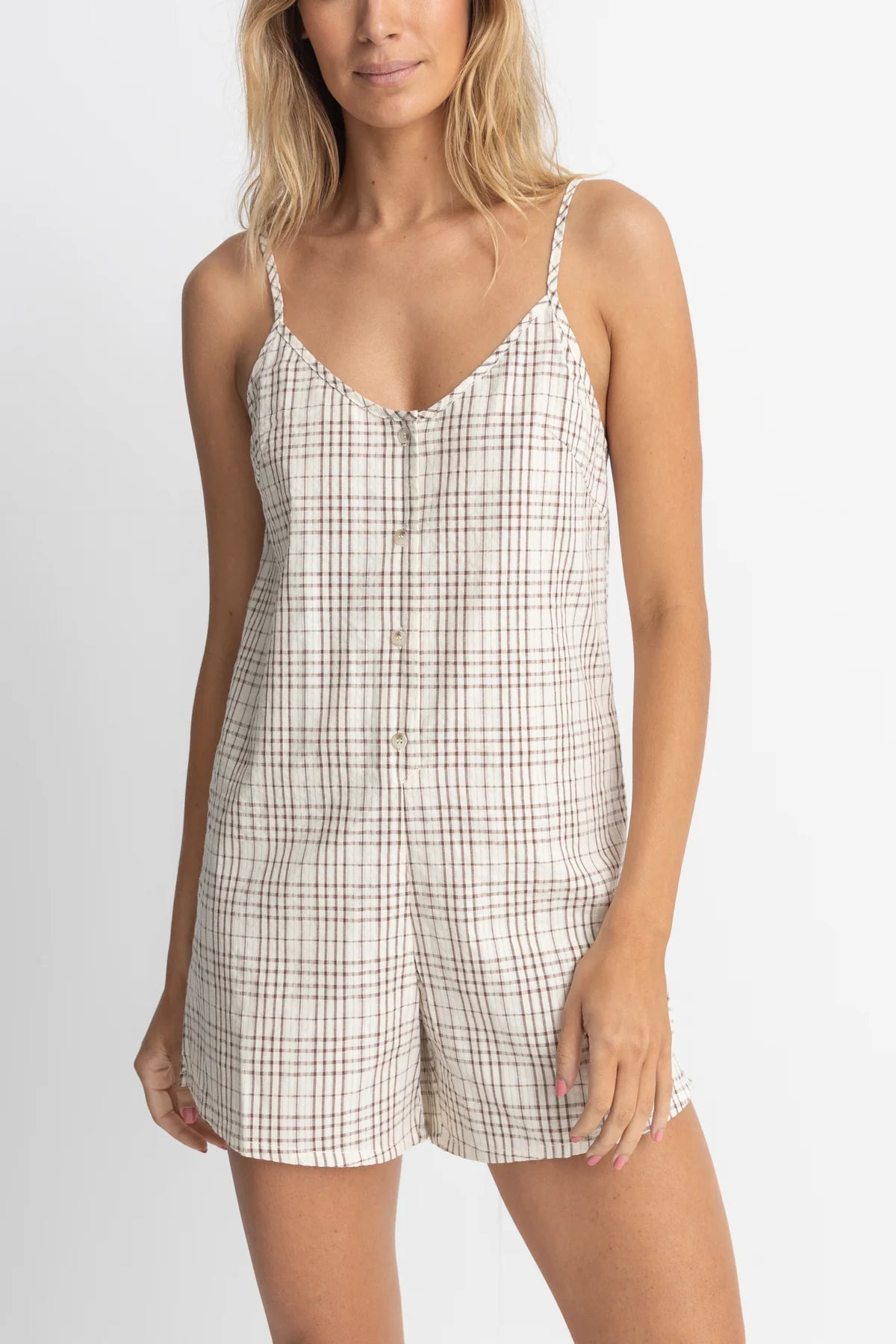 RHYTHM RUMI CHECK ROMPER