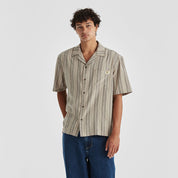 WRANGLER BOX RESORT SHIRT HESSIAN STRIPE