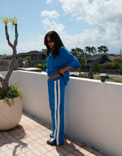 LUNA LANE THE MARLEY PANTS AZURE BLUE