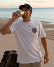 HUEYS SHIP WHEEL TEE - WHITE