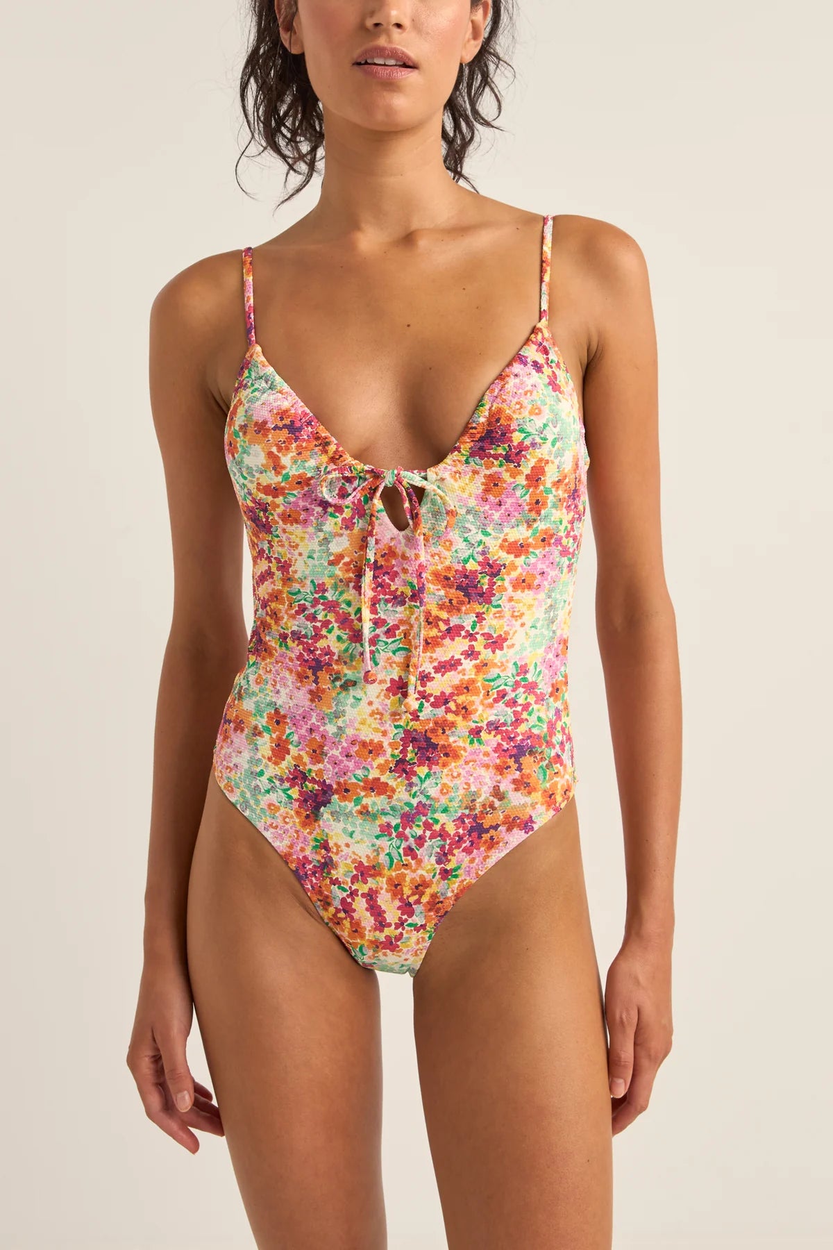 RHYTHM SIERRA FLORAL TIE FRONT ONE PIECE