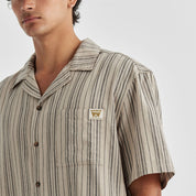 WRANGLER BOX RESORT SHIRT HESSIAN STRIPE