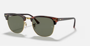 RAY BAN CLUBMASTER RED HAVANA W/ G-15 GREEN