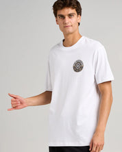 HUEYS SHIP WHEEL TEE - WHITE