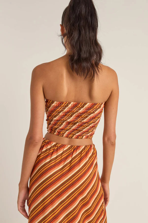 RHYTHM CHICA STRIPE STRAPLESS TOP