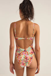 RHYTHM SIERRA FLORAL TIE FRONT ONE PIECE