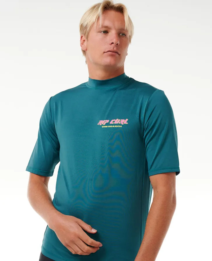 RIPCURL QUEST LOCKUP UPF SHORT SLEEVE RASH VEST