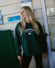 RUSTY COLLEGE DROPOUT OVERSIZED CREW FLEECE
