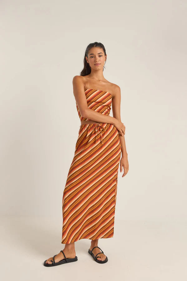 RHYTHM CHICA STRIPED MAXI SKIRT