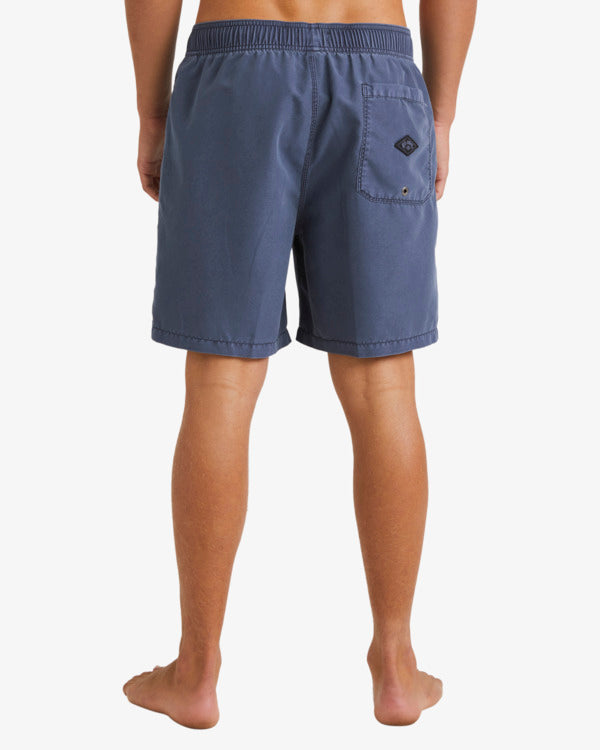 BILLABONG ALL DAY OVERDYE LAYBACK BOARDSHORTS - DUSTY NAVY