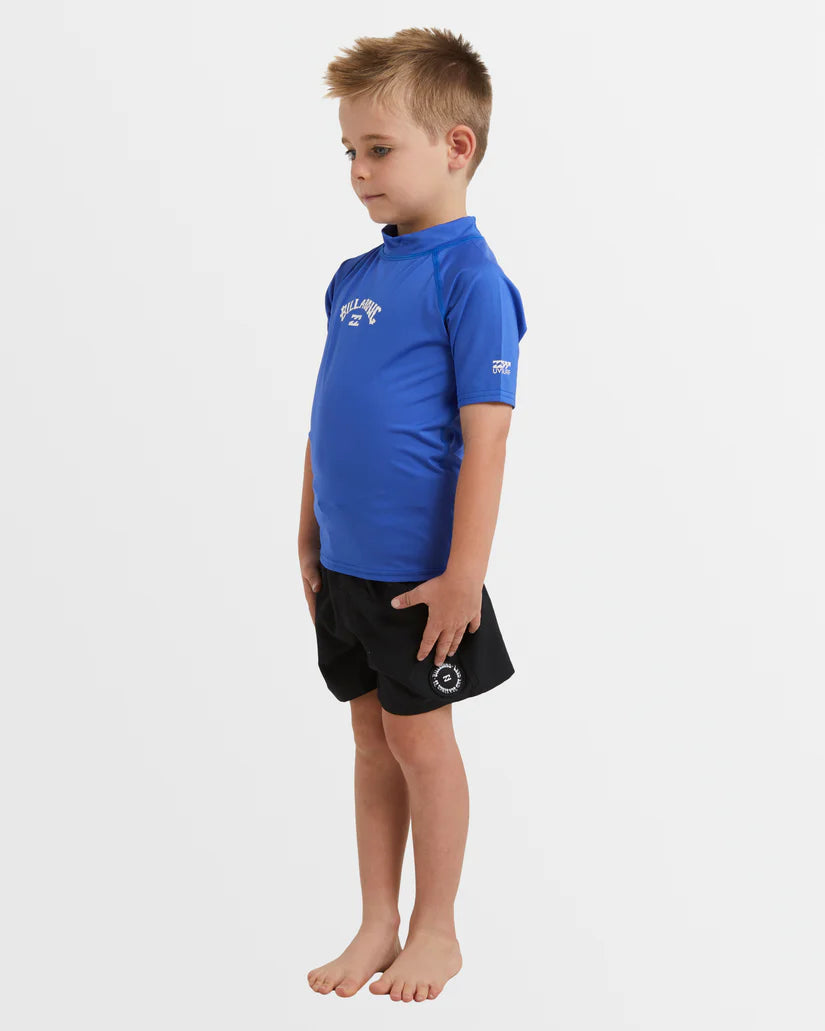 BILLABONG GROMS ALL DAY ARCH RASHIE - COBALT