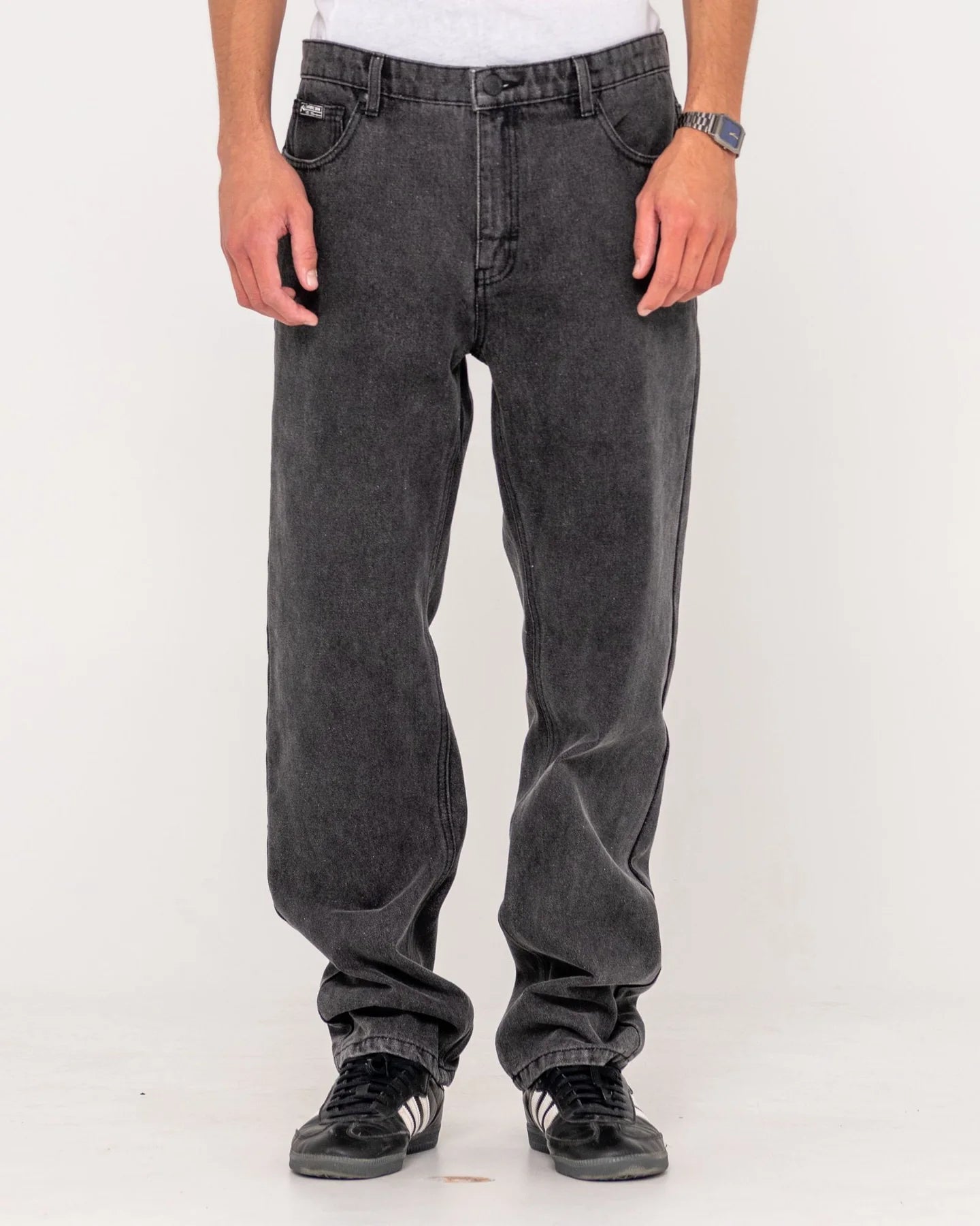 RUSTY STEVEN STRAIGHT JEAN - STONE BLACK