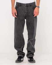 RUSTY STEVEN STRAIGHT JEAN - STONE BLACK
